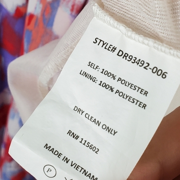 Lush Multicolor Strap Faux Wrap Dress Medium - Picture 6 of 7